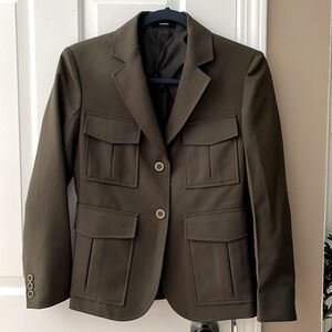 {{theory}} Olive Cargo Blazer